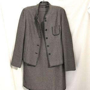 Christopher & Banks Woman's Tweed Skirt and Jacket Suit Set Sz Skirt 8 Jacket M